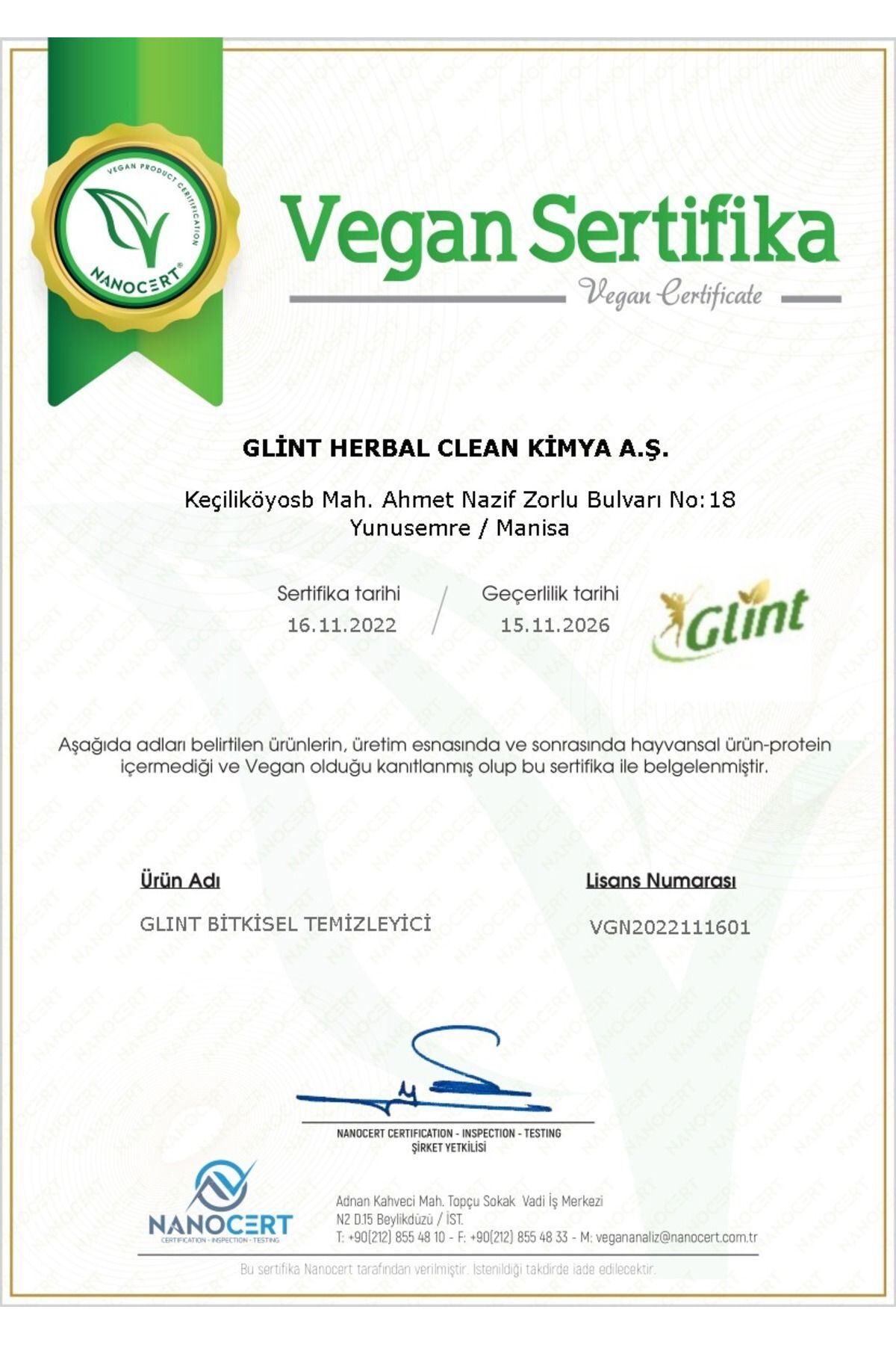 GLİNT Çok Amaçlı Temizleyici Leke Çıkarıcı - 1 Litre