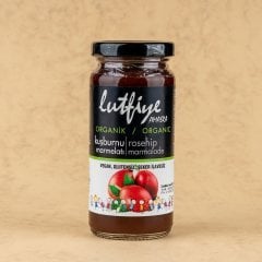 Lutfiye Organik Kuşburnu Marmelatı Cam Kavanoz 280 Gr görseli.