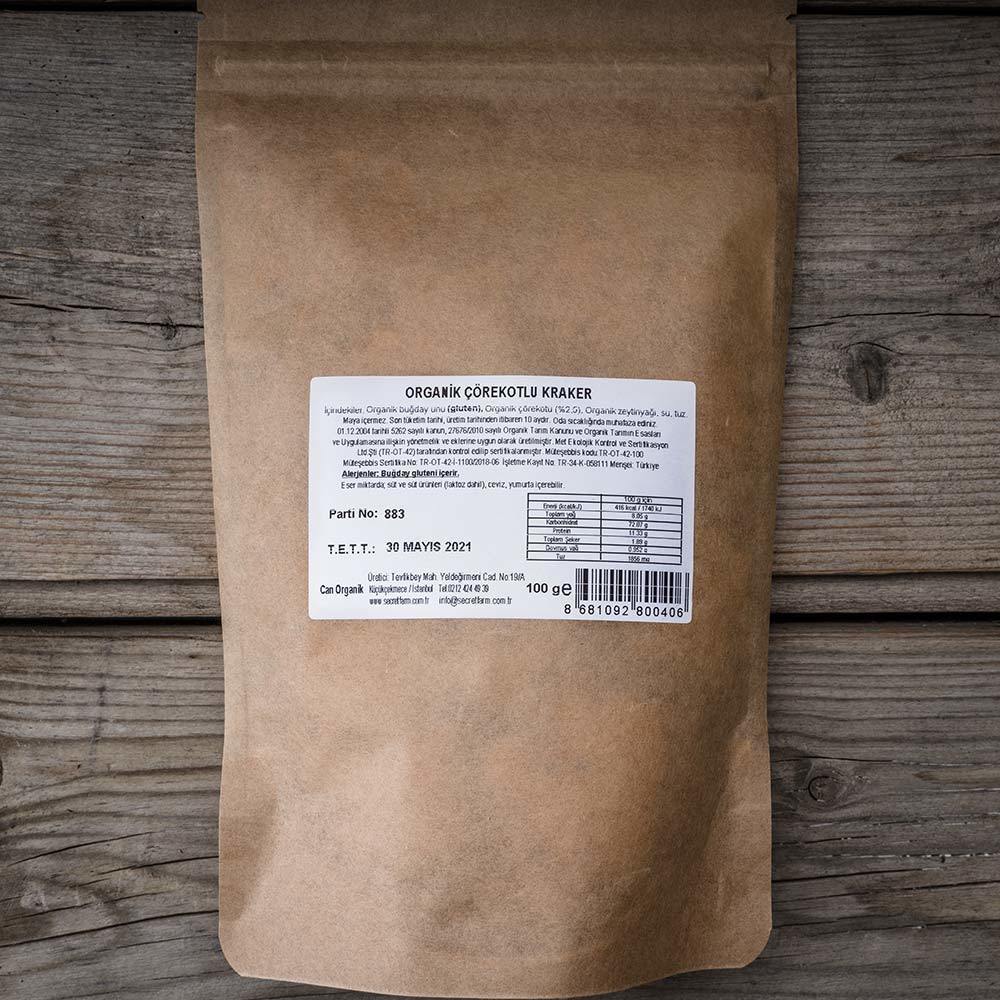 Secret Farm Organik Kraker Çörekotlu 100 Gr