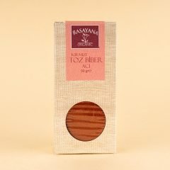 Rasayana Organik Kırmızı Toz Biber ( Acı ) 50gr görseli.