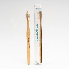 Humble Brush Bambu Yumuşak Yetişkin Diş Fırcası- Beyaz