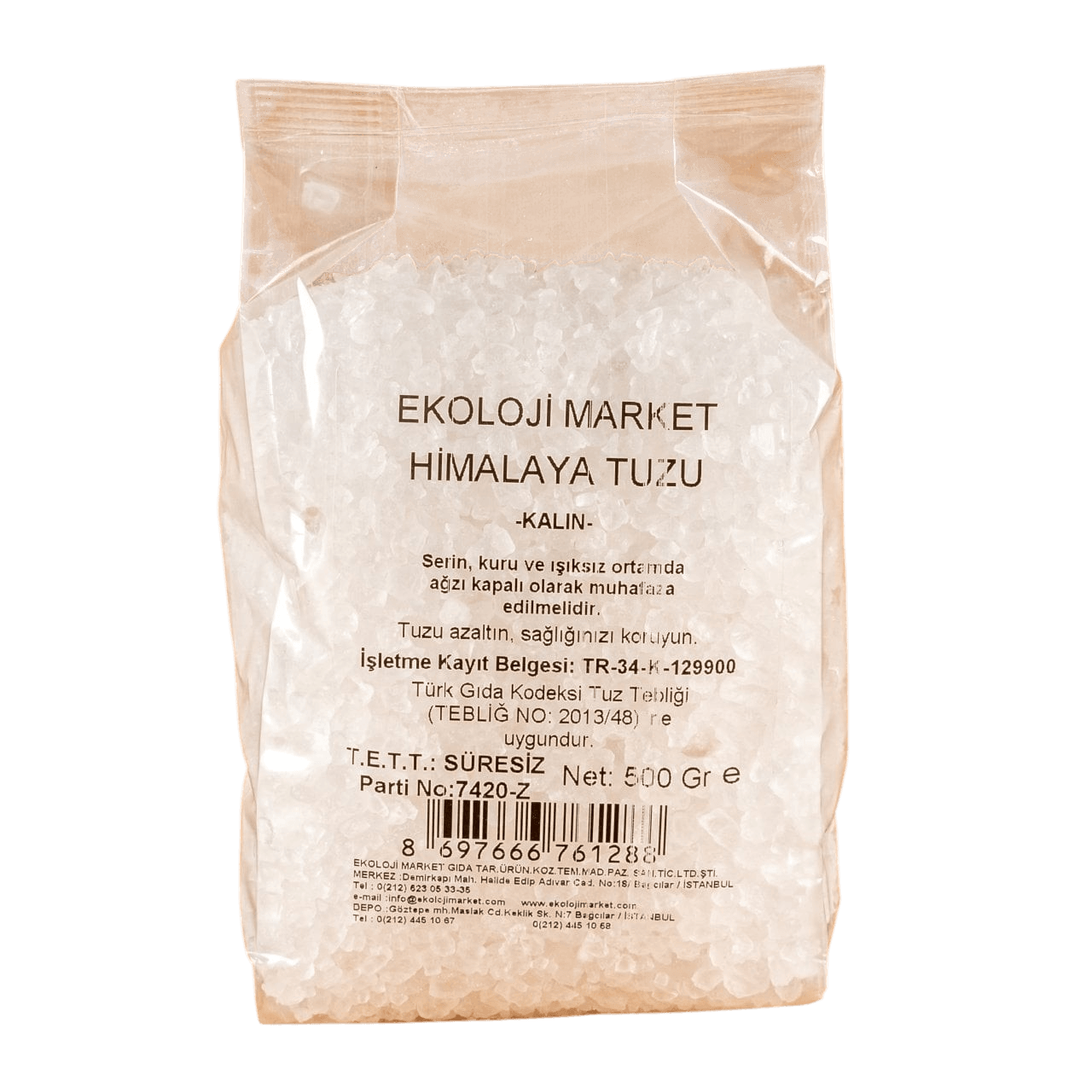 Ekoloji Market Doğal Himalaya Tuzu İnce Beyaz 500 g
