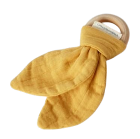 OrganicEra Organik Müslin Diş Kaşıyıcı Mustard