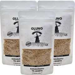 Gluno Glutensiz Karabuğdaylı Tel Şehriye 3'lü Paket 375 gr görseli.