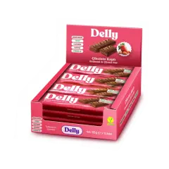 Çikolata Kaplı Bademli & Çilekli Meyveli Bar 12 Adet X 35 g